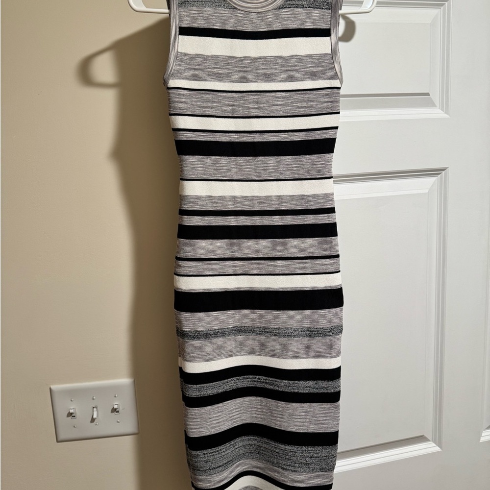 Marciano Black and White Sleeveless pencil Dress